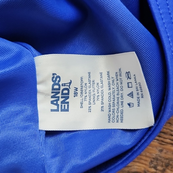 Lands End Plus Striped Tankini,  Bottoms, and Skirted Bottom 3 Pc Set EUC 🏖 - Picture 9 of 15